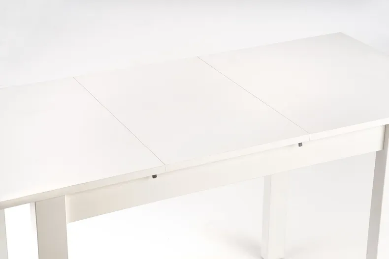 Обеденный стол раскладной HALMAR GINO 100-135x60 см, столешница - белая, ножки - белые фото №7