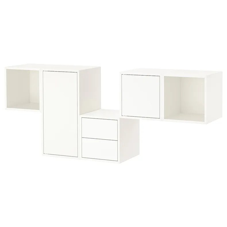 IKEA EKET ЭКЕТ, комбинация настенных шкафов, белый, 175x35x70 см 593.293.97 фото №1