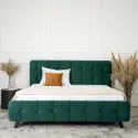Ліжко двоспальне оксамитове MEBEL ELITE LINO Velvet, 160x200 см, Зелений фото thumb №8