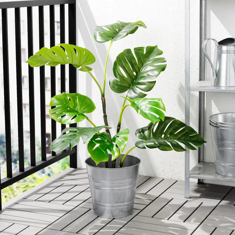 IKEA FEJKA ФЕЙКА, искусственное растение в горшке, комнатная / открытая Monstera, 19 см 403.952.88 фото №3