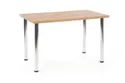 Кухонний стіл HALMAR MODEX 120x68 см колір стільниці - дуб вотан, ніжки - хром фото thumb №1