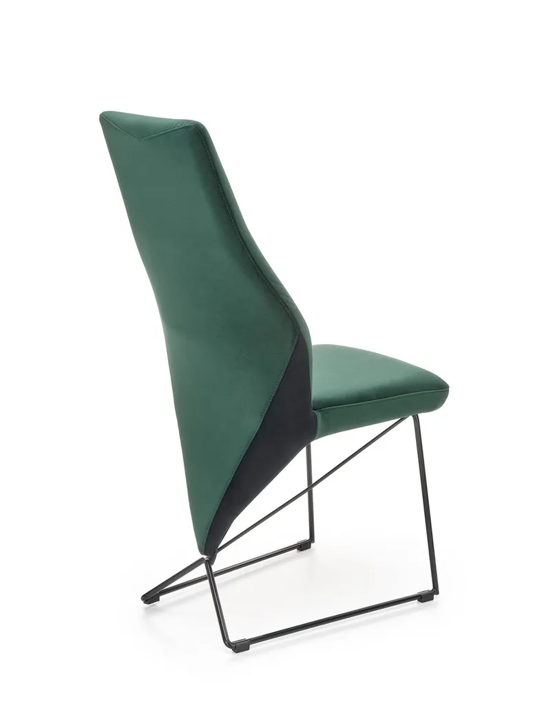 Кухонний стілець HALMAR K485 темно-зелений, чорний фото №9