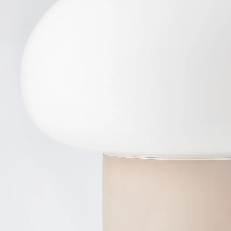 IKEA DEJSA ДЕЙСА, лампа настольная, бежевое / опаловое белое стекло, 28 см 904.049.83 фото №7