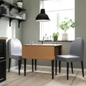 IKEA DANDERYD ДАНДЕРЮД / DANDERYD ДАНДЕРЮД, стіл+2 стільці, сосна чорна / віссл сірий, 74 / 134x80 см 094.839.37 фото thumb №2