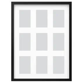 IKEA RÖDALM РЕДАЛЬМ, рамка на 9 фотографій, чорний, 46x61 см 705.537.09 фото