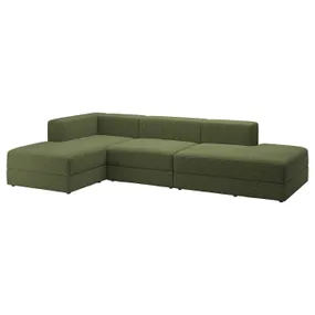 IKEA JÄTTEBO ЭТТЕБО, 3,5-местный модульный диван+козетка, Самсала темно-желто-зеленая 194.851.15 фото