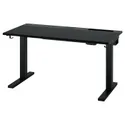 IKEA MITTZON МІТТЗОН, стіл регульований, електричний okl попелястий пофарбований чорний / чорний, 120x60 см 895.265.94 фото thumb №2