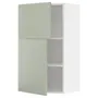 IKEA METOD МЕТОД, навісна шафа з полицями / 2 дверцят, білий / Стенсунд світло-зелений, 60x100 см 094.873.08 фото