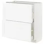 IKEA METOD МЕТОД / MAXIMERA МАКСИМЕРА, напольный шкаф с 2 ящиками, белый Энкёпинг / белая имитация дерева, 80x37 см 994.734.39 фото