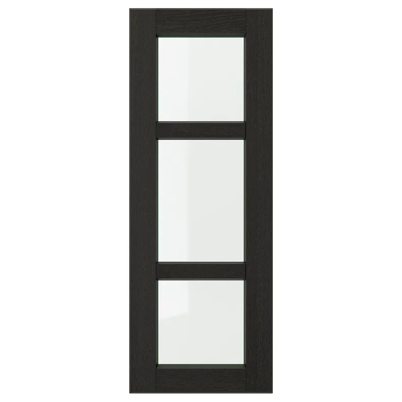 IKEA LERHYTTAN ЛЕРХЮТТАН, стеклянная дверь, чёрный цвет, 30x80 см 403.560.79 фото №1