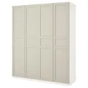 IKEA PAX ПАКС / FLISBERGET ФЛІСБЕРГЕТ, гардероб, білий/світло-бежевий, 200x60x236 см 393.041.28 фото thumb №3
