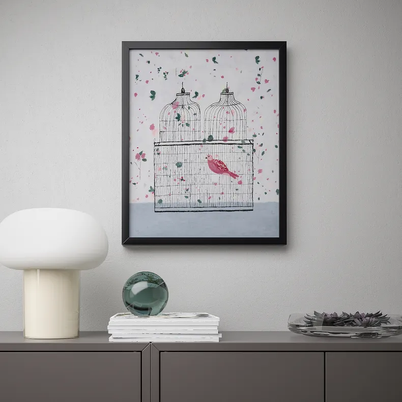 IKEA BILD БІЛЬД, постер, Шпалери з бутонами троянд, 40x50 см 004.360.21 фото №2