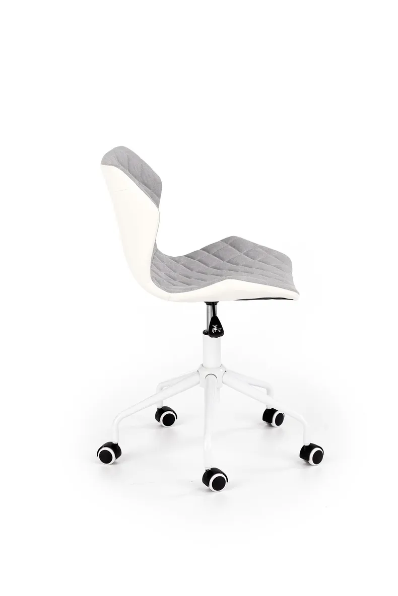 Крісло комп'ютерне офісне обертове HALMAR MATRIX 3 сірий / білий, тканина фото №3
