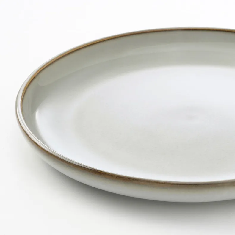 IKEA GLADELIG ГЛАДЕЛІГ, десертна тарілка, сірий, 20 см 104.571.45 фото №2