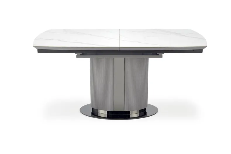 Розкладний стіл HALMAR DANCAN 160-220x90 см, білий мармур / / світлий / чорний фото №20
