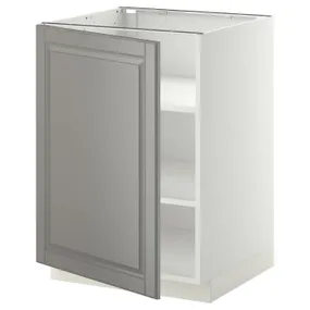 IKEA METOD МЕТОД, напольный шкаф с полками, белый / бодбинский серый, 60x60 см 794.684.34 фото