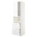 IKEA METOD МЕТОД / MAXIMERA МАКСІМЕРА, висока шафа для мікрох печі, 2 шухл, білий / ВОКСТОРП глянцевий / білий, 60x60x220 см 594.677.94 фото thumb №1