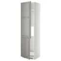 IKEA METOD МЕТОД, высокий шкаф д / холод / мороз / 2дверцы, белый / Будбин серый, 60x60x220 см 899.256.63 фото thumb №1
