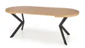 Складной стол HALMAR PERONI 100-250x100 см золотой дуб - черный фото thumb №2