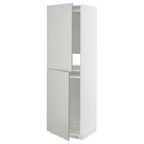 IKEA METOD МЕТОД, высокий шкаф д / холодильн / морозильн, белый / светло-серый, 60x60x200 см 295.393.68 фото