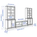 IKEA HAVSTA ХАВСТА, комбінація шафа для ТВ, скляні дверц, білий, 322x47x212 см фото thumb №3