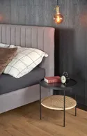 Кровать двуспальная HALMAR FRANCESCA 160x200 см светло-серый фото thumb №6