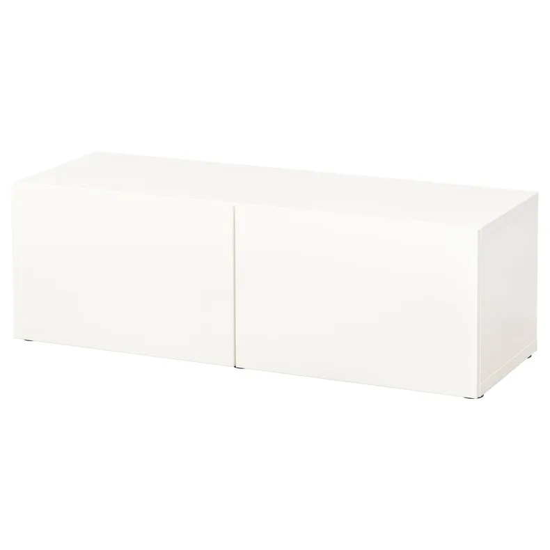 IKEA BESTÅ БЕСТО, стеллаж с дверьми, белый / Лапвикен белый, 120x42x38 см 790.474.29 фото №1