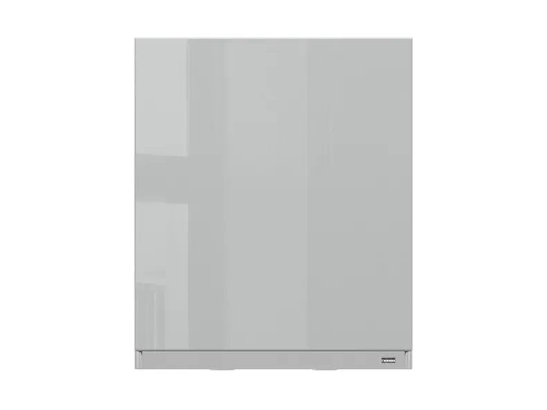 Кухонный шкаф BRW Top Line 60 см с вытяжкой левый серый глянец, серый гранола/серый глянец TV_GOO_60/68_L_FL_BRW-SZG/SP/IX фото №1