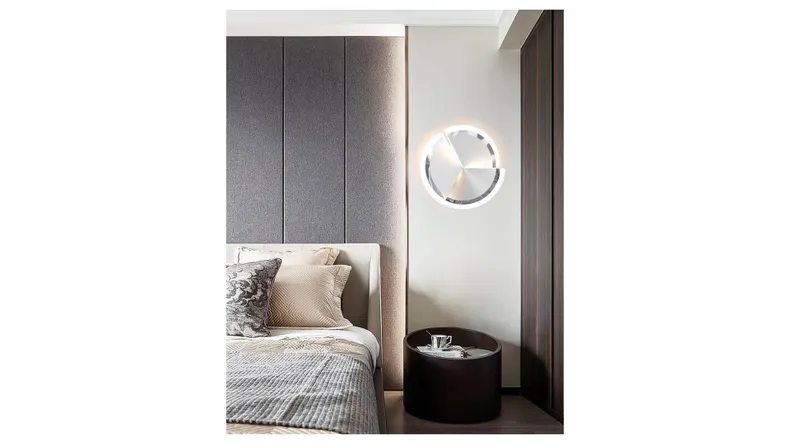 BRW Стельовий світлодіодний світильник Trapani LED 20,5 см з диммером сріблястий 091122 фото №4