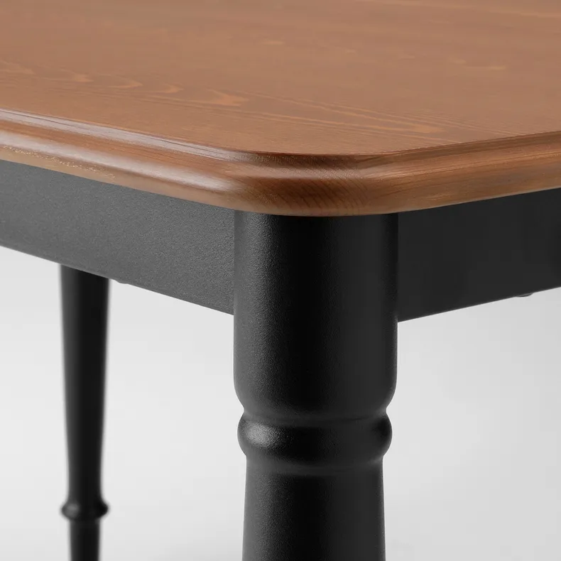 IKEA DANDERYD ДАНДЕРЮД / INGOLF ІНГОЛЬФ, стіл+4 стільці, сосна чорна / коричнева / чорна, 130x80 см 493.925.39 фото №3