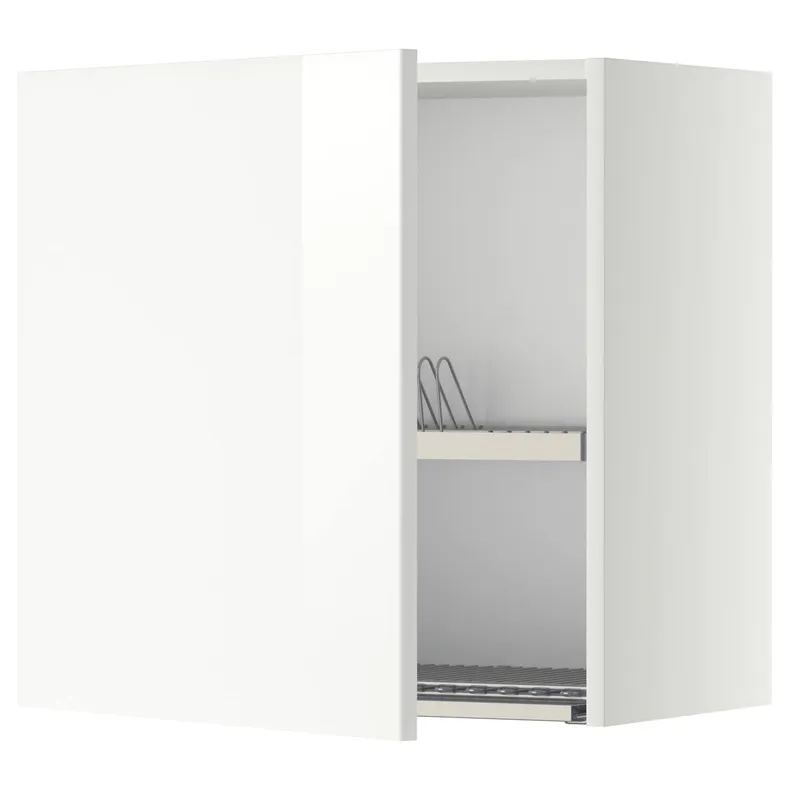 IKEA METOD МЕТОД, навесной шкаф с сушилкой, белый / Рингхульт белый, 60x60 см 294.648.67 фото №1