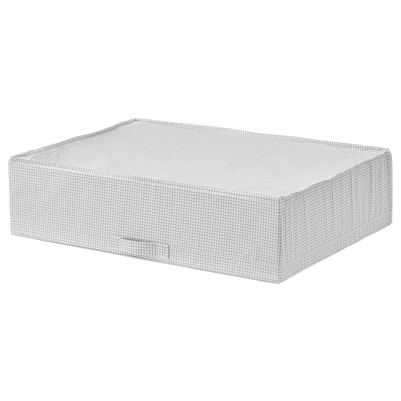 IKEA STUK СТУК, коробка для зберігання, білий/сірий, 71x51x18 см 503.095.77 фото №1