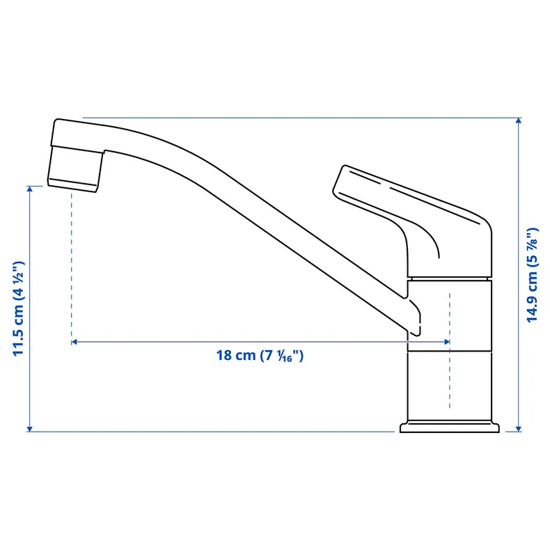 IKEA KALLSJÖN КЭЛЛЬСШЁН, кран для холодной воды, хром 304.753.89 фото №5