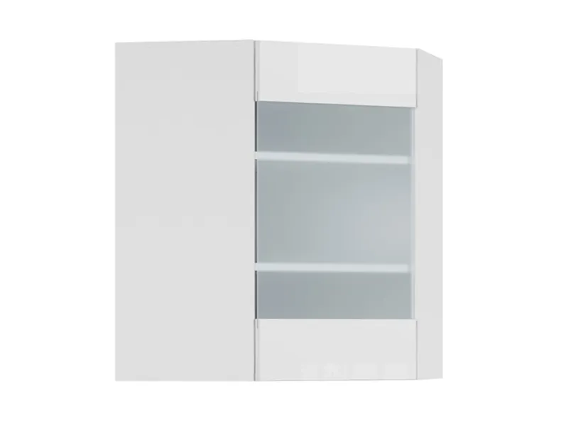 BRW Верхний кухонный гарнитур Tapo Specjal 60 см угловой левый с дисплеем белый экрю, альпийский белый/экрю белый FK_GNWU_60/72_LV-BAL/BIEC фото №2
