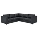 IKEA VIMLE ВИМЛЕ, 4-местный угловой диван, Гранн / Бомстад черный 793.067.19 фото thumb №1