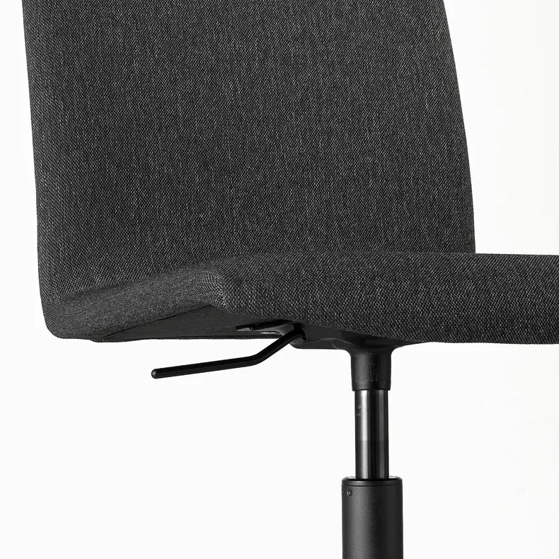 IKEA ERFJÄLLET ЭРФЬЕЛЛЕТ, рабочее кресло н / колесах, Темно-серый / черный с пушечным напылением 605.879.55 фото №3