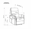 Кресло реклайнер HALMAR JAMAL серый фото thumb №2