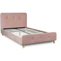 Кровать бархатная MEBEL ELITE MIKEL Velvet, 120x200см, розовая фото thumb №1