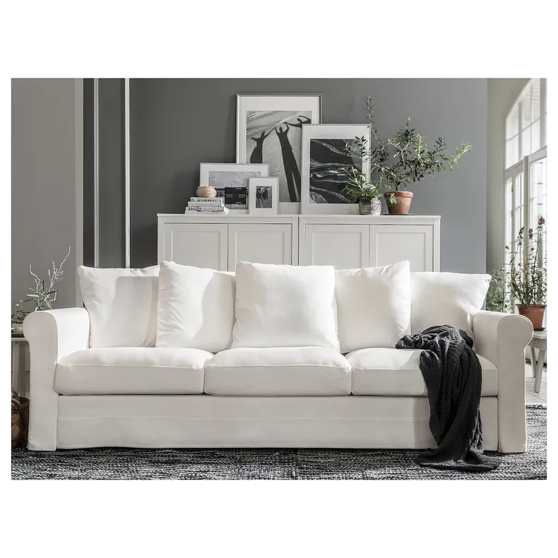 IKEA GRÖNLID ГРЕНЛІД, 3-місний диван, ІНСЕРОС білий 594.071.49 фото №2