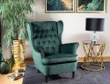 Мягкое кресло бархатное SIGNAL HARRY Velvet, Bluvel 78 - зеленый фото thumb №2