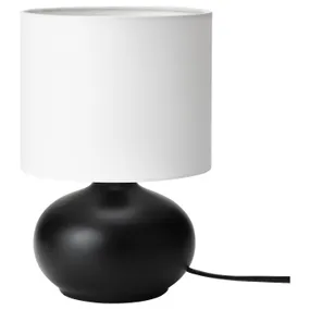 IKEA TVÄRFOT ТВЭРФОТ, лампа настольная, чёрный / белый 504.675.24 фото