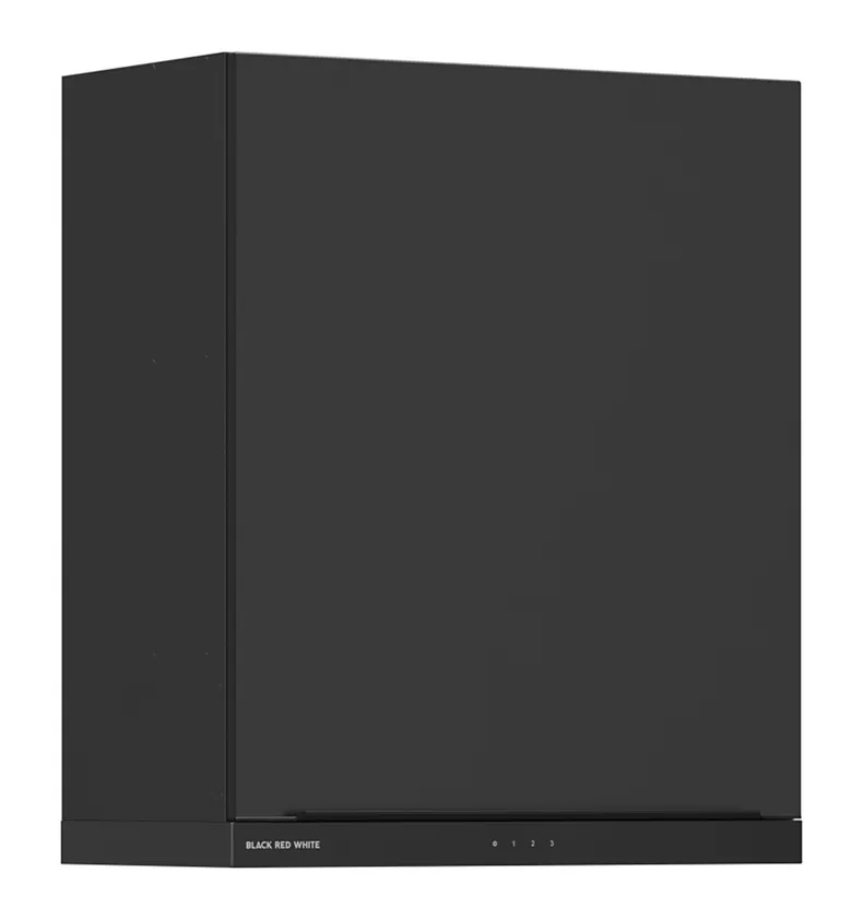 BRW Верхний кухонный шкаф Sole L6 60 см с вытяжкой правый черный матовый, черный/черный матовый FM_GOO_60/68_P_FAMI-CA/CAM/CA фото №2