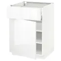IKEA METOD МЕТОД / MAXIMERA МАКСИМЕРА, напольный шкаф с ящиком / дверцей, белый / Рингхульт белый, 60x60 см 494.604.15 фото thumb №1