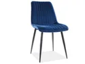 Кухонный стул SIGNAL KIM Velvet, Bluvel 86 - темно-синий фото thumb №6