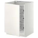 IKEA METOD МЕТОД, напольный шкаф / проволочные корзины, белый / белый, 60x60 см 294.612.08 фото thumb №1
