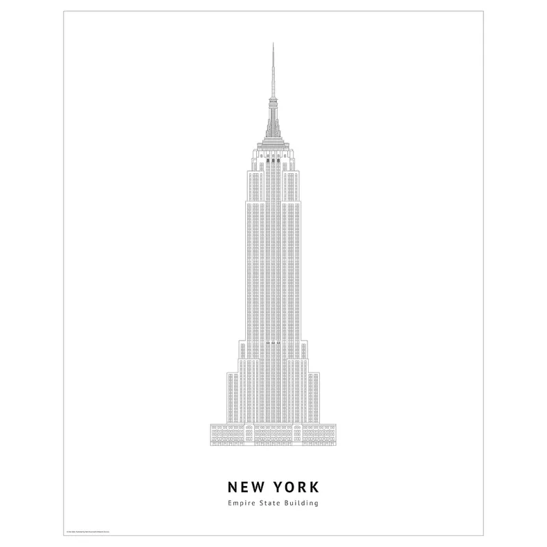 IKEA BILD БИЛЬД, постер, Эмпайр-стейт-билдинг, Нью-Йорк, 40x50 см 405.817.04 фото №1