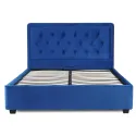 Кровать MEBEL ELITE 140x200 CROS Velour Blue фото thumb №1