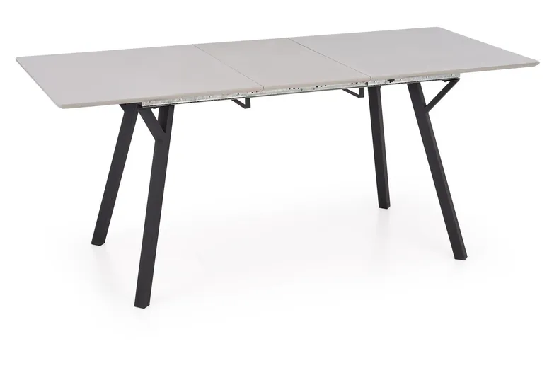 Розкладний стіл кухонний HALMAR BALROG 2 140-180x80 см, стільниця - світло-сіра, ніжки - чорні фото №2