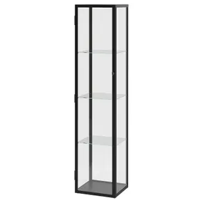 IKEA BLÅLIDEN БЛОЛИДЕН, шкаф-витрина, черный, 35x32x151 см 005.205.19 фото