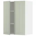 IKEA METOD МЕТОД, навісна шафа з полицями / 2 дверцят, білий / Стенсунд світло-зелений, 60x80 см 994.867.81 фото thumb №1